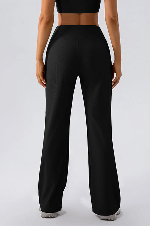'Everly' High Waist Straight Leg Pants - Celes Fashion